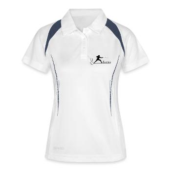 Fechten - Frauen Polo atmungsaktiv - Weiß/Navy - Vorne
