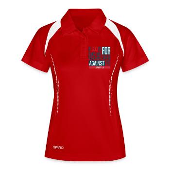 God for us - Women's Polo breathable - white/navy - Front