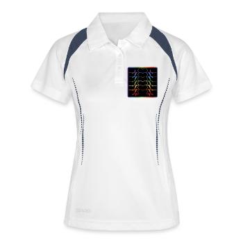 LGBTQIA FLAG - HEARTBEAT PRIDE - Women's Polo breathable - white/navy - Front