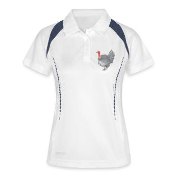 Australian Brushturkey – Native Fowl Illustration - Women's Polo breathable - white/navy - Front