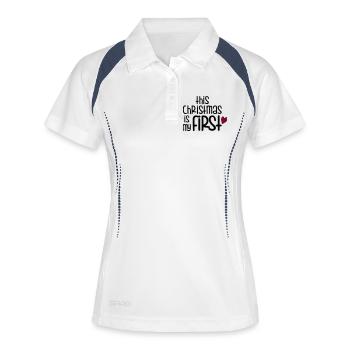 Petits cadeaux pour bébés - Polo respirant Femme - blanc/marine - Devant