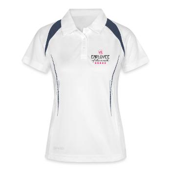 Cadeau de l’employé du mois - Polo respirant Femme - blanc/marine - Devant
