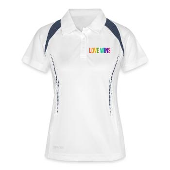 Rainbow Lgbt Equality Statement Pride - Women's Polo breathable - white/navy - Front