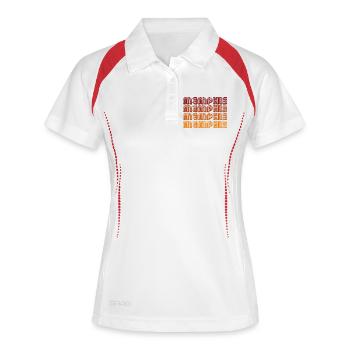 Memphis Gradient Text Repeat - Women's Polo breathable - white/navy - Front
