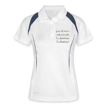 La vie c est comme un cookie au chocolat - Polo respirant Femme - blanc/marine - Devant