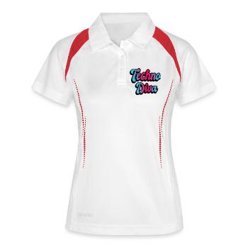 Diva de la techno - Polo respirant Femme - blanc/marine - Devant