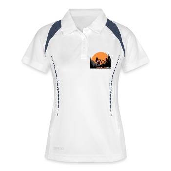 Mountain bike - Women's Polo breathable - white/navy - Front
