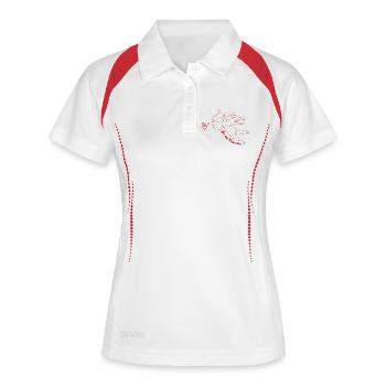 valentine - Frauen Polo atmungsaktiv - Weiß/Navy - Vorne