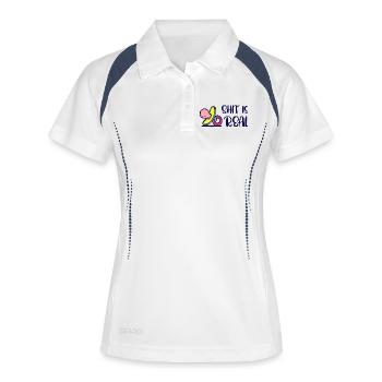 Pregnant Birth Family Statement Offspring - Women's Polo breathable - white/navy - Front