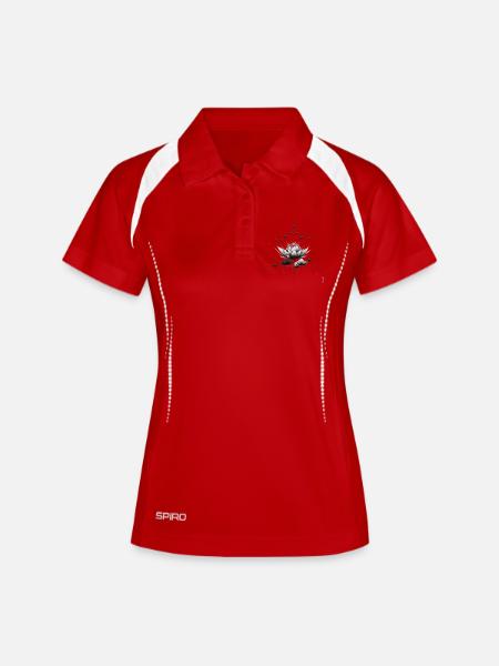 Black and White Lotus Nebula Design - Women's Polo breathable - white/navy