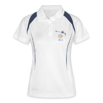 La constellation du Bélier - Polo respirant Femme - blanc/marine - Devant