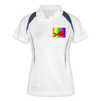 SARDINE. FISCH. APRILSCHERZ. OSTERN. MEER - Frauen Polo atmungsaktiv - Weiß/Navy - Vorne