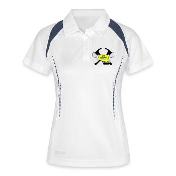 Freiwillige Feuerwehr , Shirt , 24 Stunden (25) - Frauen Polo atmungsaktiv - Weiß/Navy - Vorne