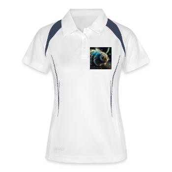 Photo macro creature 04 - Women's Polo breathable - white/navy - Front