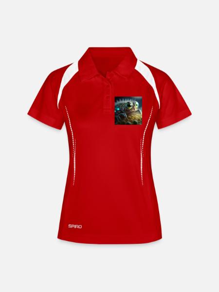 Photo macro creature 02 - Women's Polo breathable - white/navy