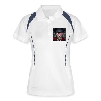 Green Red Double Eye Face - Conspircay - Women's Polo breathable - white/navy - Front