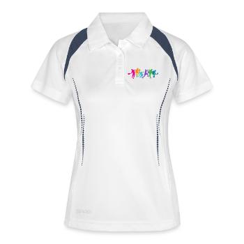 Padel Padel Team Training Coach Player Tournament - Polo respirant Femme - blanc/marine - Devant