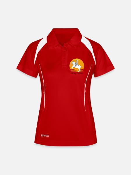 Équitation de travail - Polo respirant Femme - blanc/marine
