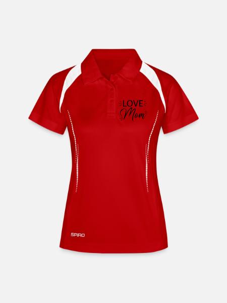 Love Mom... - Women's Polo breathable - white/navy