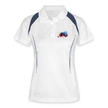 Manette de jeu Splash Gamer Gift Gamer Gaming - Polo respirant Femme - blanc/marine - Devant