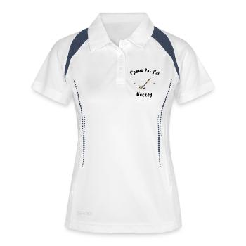 J Peux pas j ai Hockey - Polo respirant Femme - blanc/marine - Devant