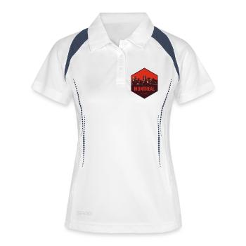 Montréal Skyline Rouge - Polo respirant Femme - blanc/marine - Devant