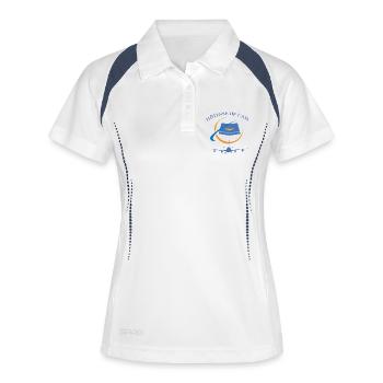 Hôtesse de l'air - Polo respirant Femme - blanc/marine - Devant