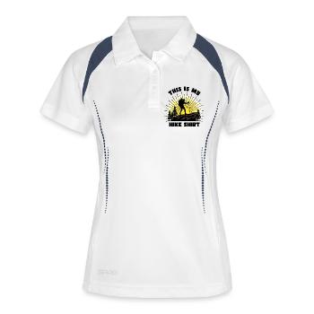 Hiker Statement Hike Hiking Mountain Hike - Women's Polo breathable - white/navy - Front