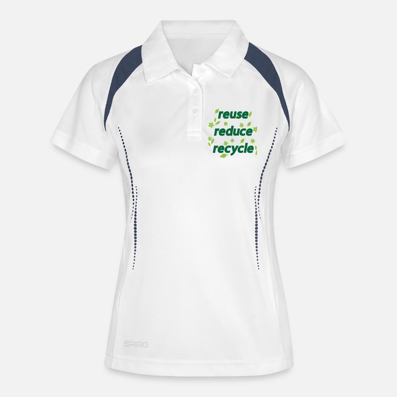 Reduce Reuse Recycle - Women's Polo breathable - white/navy