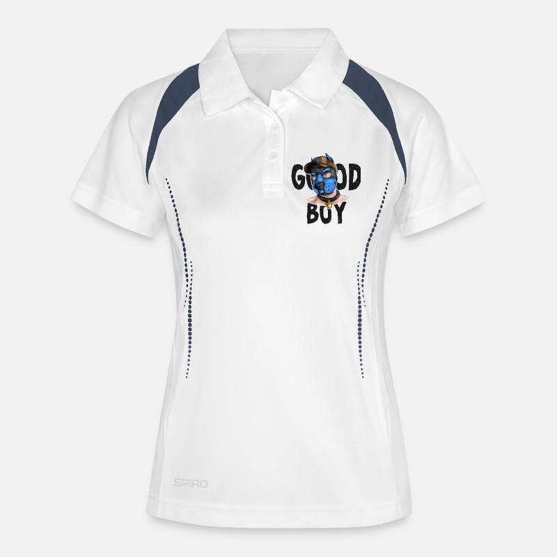 GoodBoyBlue - Women's Polo breathable - white/navy