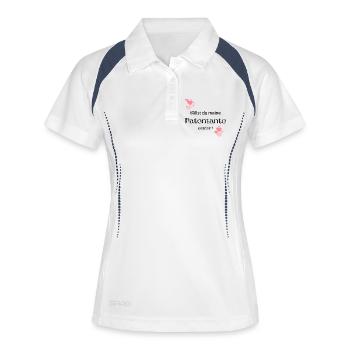 Willst du meine Patentante - Frauen Polo atmungsaktiv - Weiß/Navy - Vorne