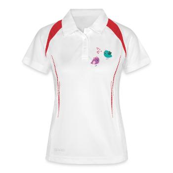 Vogelliebe, Love - Women's Polo breathable - white/navy - Front