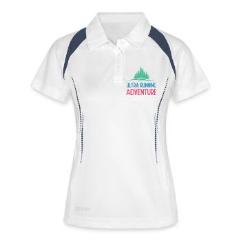 Ultra Running Advrenture - Polo respirant Femme - blanc/marine - Devant