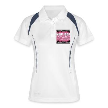NEW JOB - FAREWELL QUOTE FUNNY - COWORKERS - Women's Polo breathable - white/navy - Front