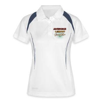 Génial comme ma fille Vintage - Polo respirant Femme - blanc/marine - Devant