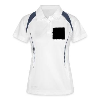Paper edge - Women's Polo breathable - white/navy - Front