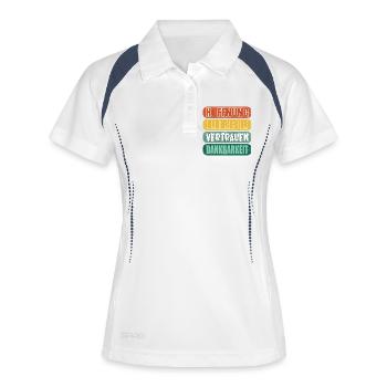 HOFFNUNG SPRÜCHE DANKBARKEIT - LIEBE VERTRAUEN - Frauen Polo atmungsaktiv - Weiß/Navy - Vorne