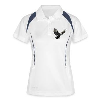 Eagle en route vers la terre ferme - Polo respirant Femme - blanc/marine - Devant