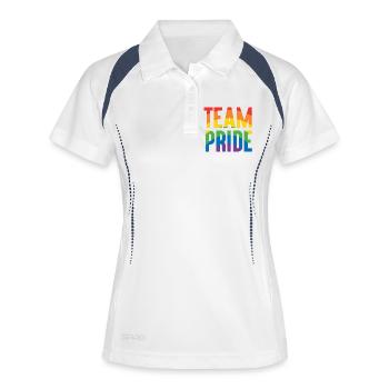 Mois de la fierté LGBT - Fierté d’équipe - Polo respirant Femme - blanc/marine - Devant