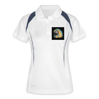 Colored parrot with watercolor style - Women's Polo breathable - white/navy - Front