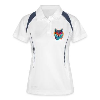 Retro Wolf Revolt - Women's Polo breathable - white/navy - Front