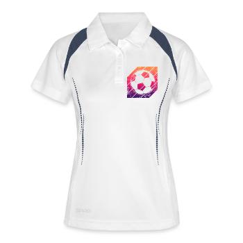 Football - Polo respirant Femme - blanc/marine - Devant