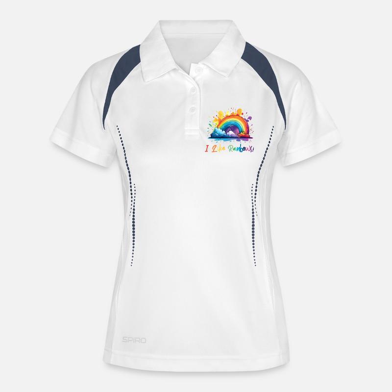 I Like Rainbows - Women's Polo breathable - white/navy