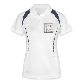 I love maths (no background colour) - Women's Polo breathable - white/navy - Front