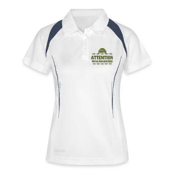 septième compagnie, militaire, militaire humour - Polo respirant Femme - blanc/marine - Devant