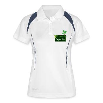 Paysagiste - Polo respirant Femme - blanc/marine - Devant