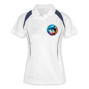 Dauphin - Polo respirant Femme - blanc/marine - Devant