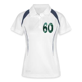 Number 60 - 60th Birthday - Women's Polo breathable - white/navy - Front