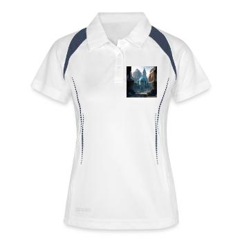City 01 - Women's Polo breathable - white/navy - Front