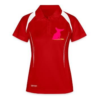 Chihuahua Chiens ROSE - Polo respirant Femme - blanc/marine - Devant
